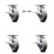 Service Caster 6 Inch Kingpinless Thermoplastic Rubber Wheel Caster Brakes 2 Swivel Locks, 4PK SCC-KP30S620-TPRRD-SLB-BSL-2-SLB-2 - alternate 1